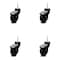 Service Caster 3 Inch Black Hooded Neoprene Rubber 5/16 Inch Grip Neck Stem Casters SCC, 4PK SCC-GN03S310-NPRB-BK-4 - alternate 4
